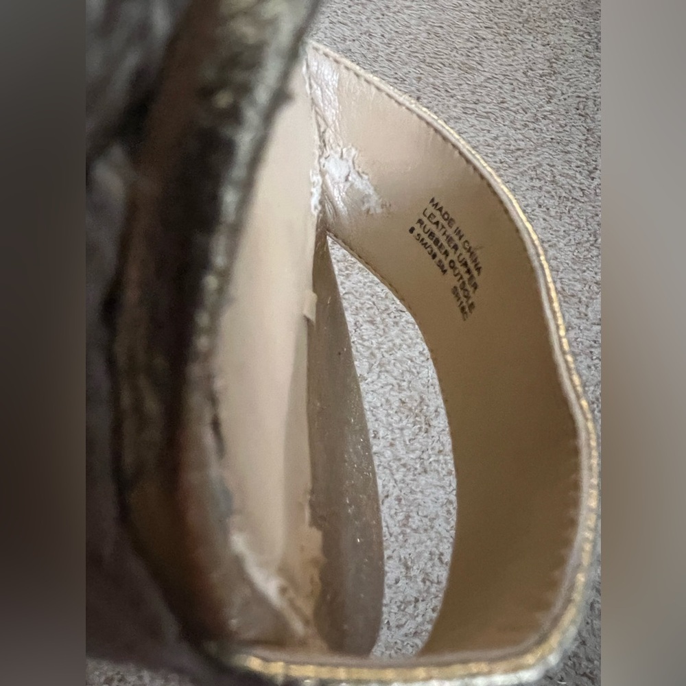 Michael Kors Jill Gold Espadrille Wedge Sandals - Picture 7 of 12